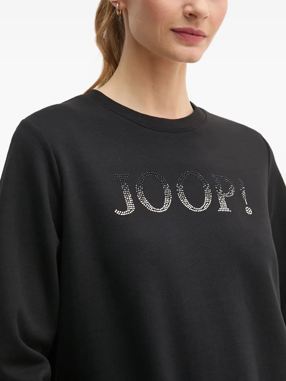 Joop! Sweater met kristallen Zwart