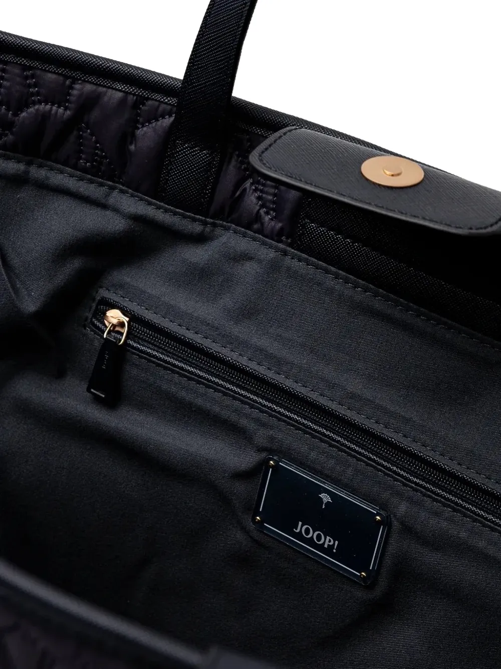 Joop! Gewatteerde shopper Zwart
