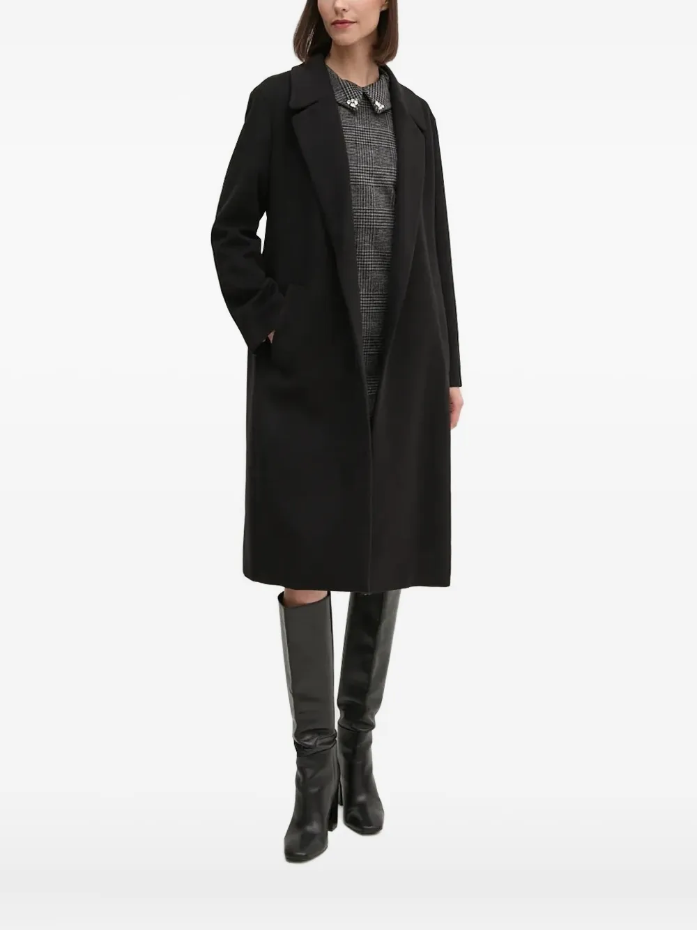 Joop! belted coat Zwart