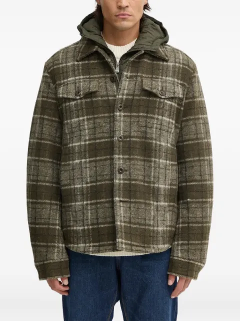 Joop! checked hooded jacket