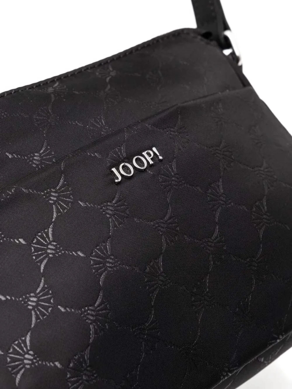 Joop Logo-plaque Jacquard Crossbody Bag In Black