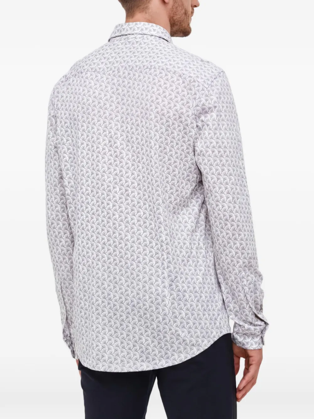 Joop! Overhemd met bloemenprint Wit