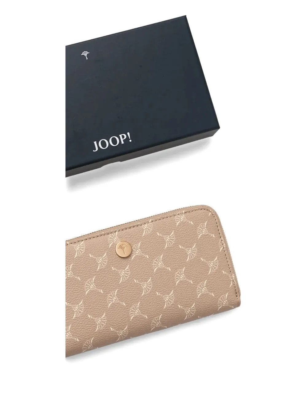 Joop Melete Monogram-pattern Wallet In Neutral