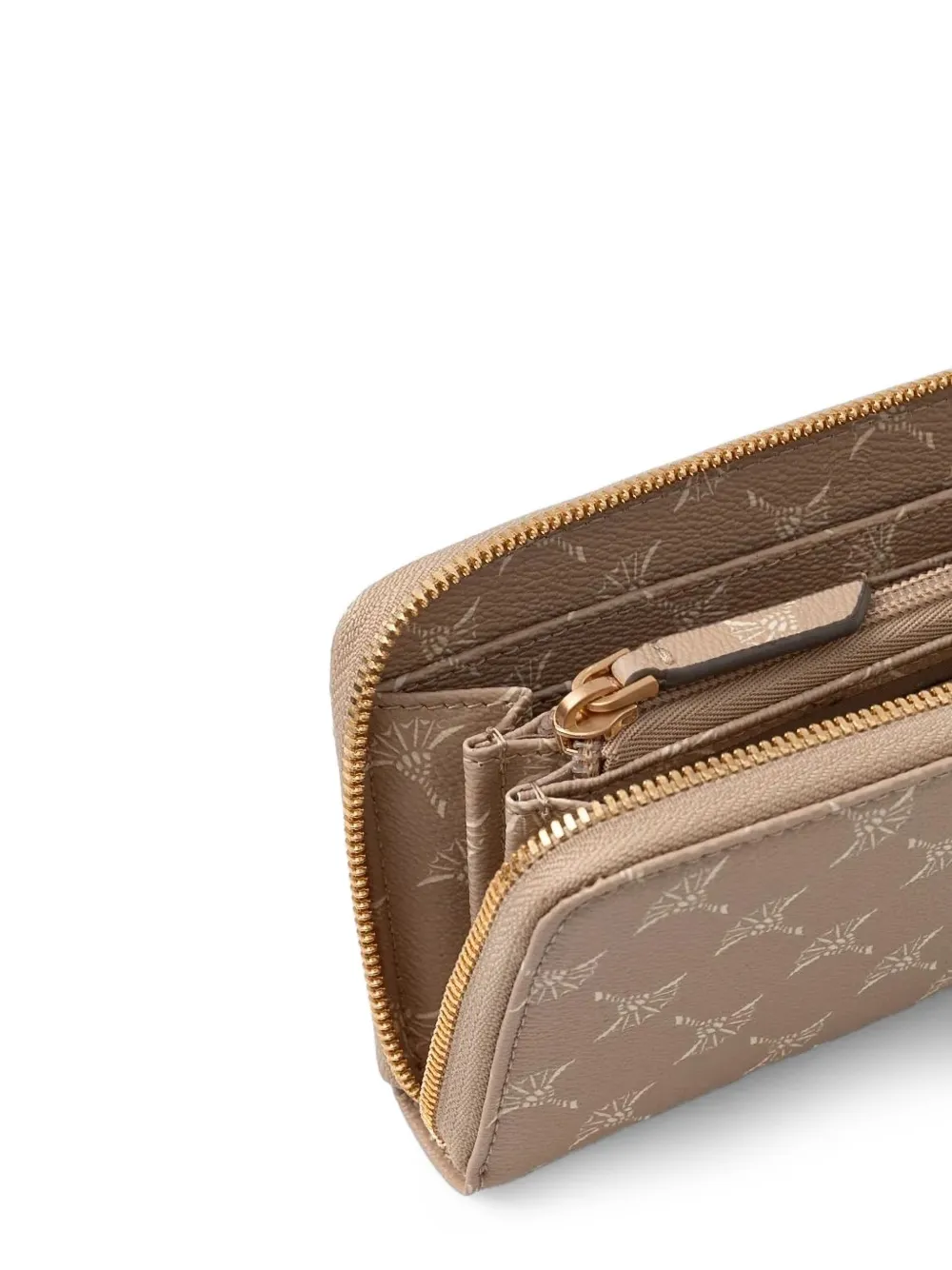 Joop! Melete portemonnee met monogram-patroon Beige