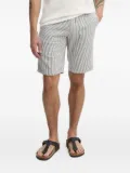 Joop! striped-pattern cotton-linen blend shorts - Blue