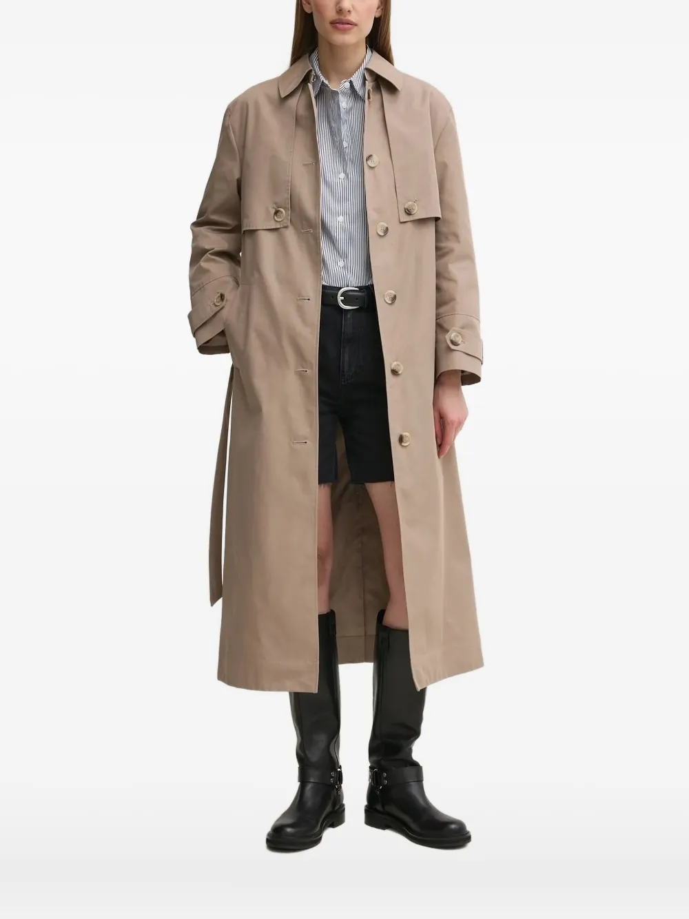 Joop! Trenchcoat met ceintuur Beige