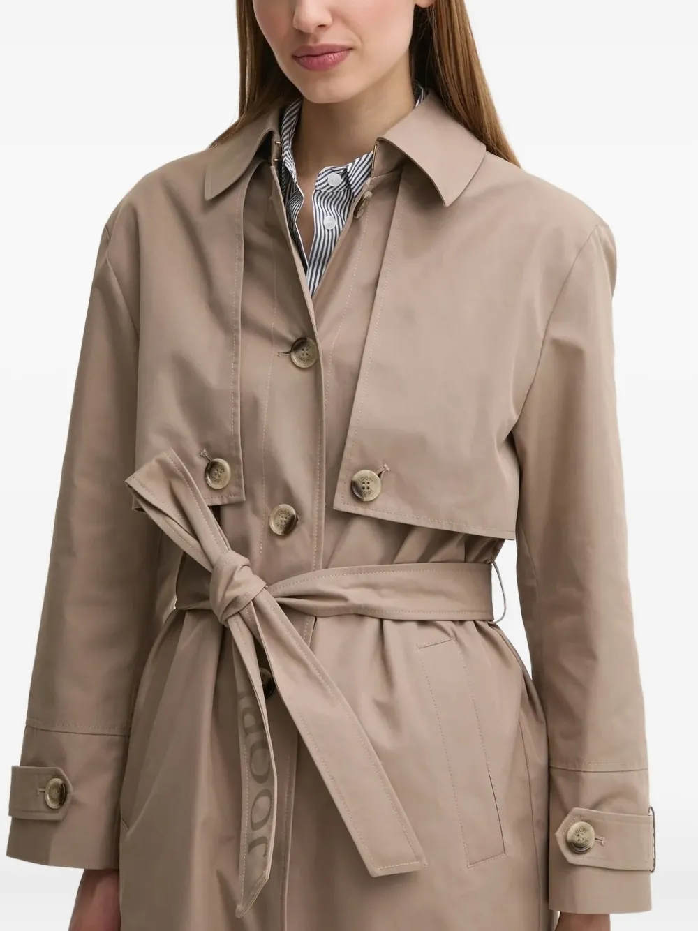 Joop! Trenchcoat met ceintuur Beige