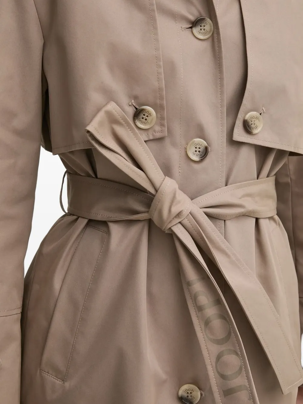 Joop! Trenchcoat met ceintuur Beige