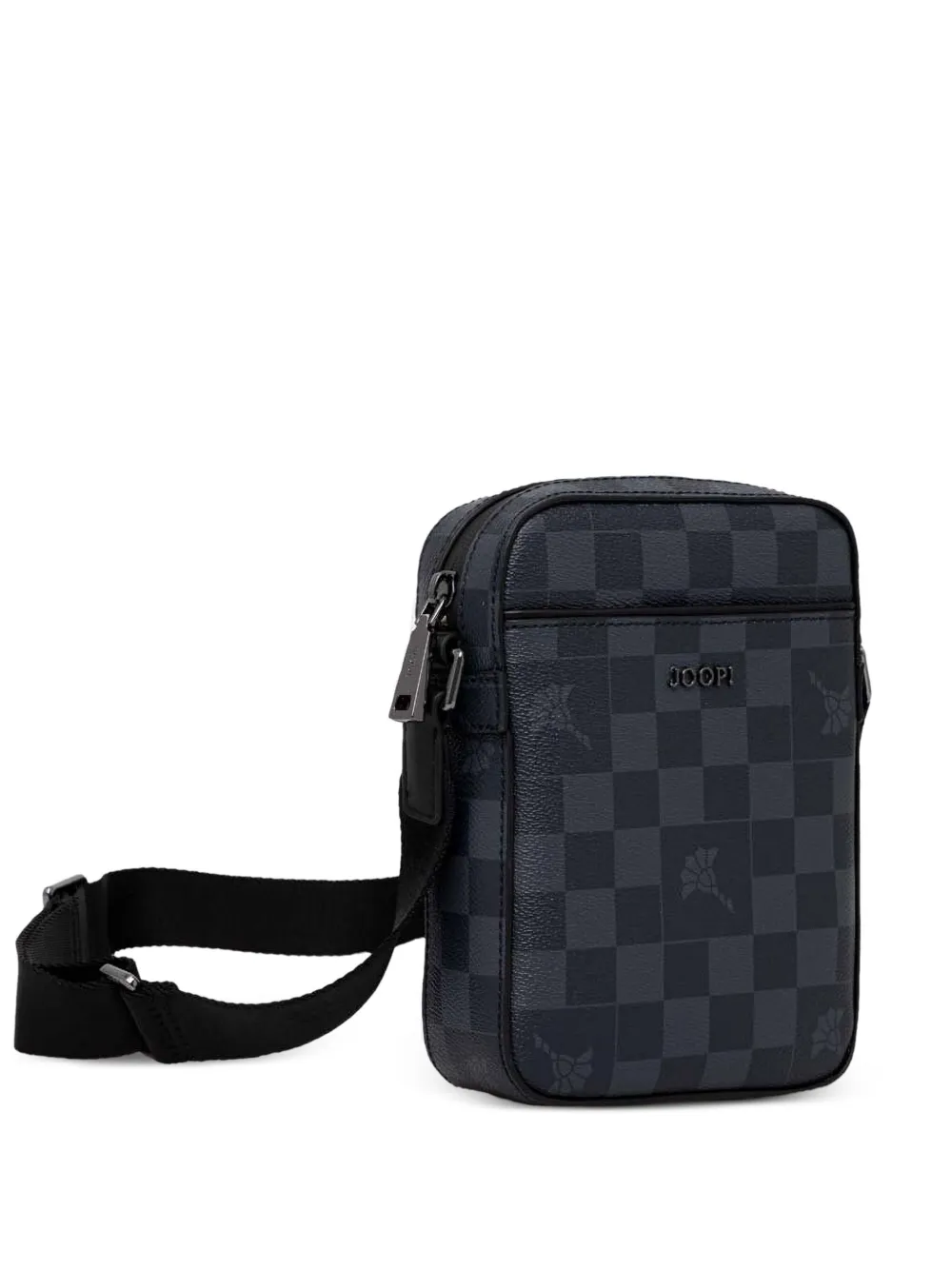 Joop! check-pattern shoulder bag Blauw