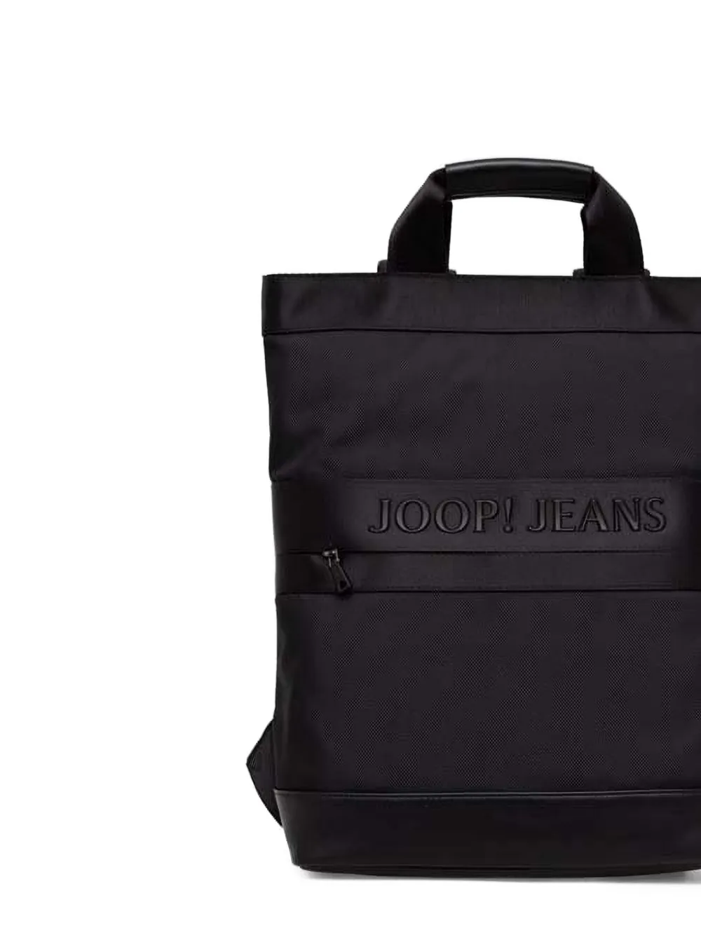 Joop! Modica Falk rugzak met logoplakkaat en handgreep Zwart