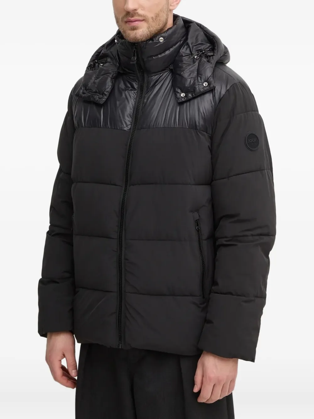 Joop! hooded puffer jacket Zwart