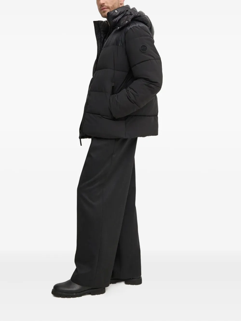 Joop! hooded puffer jacket Zwart