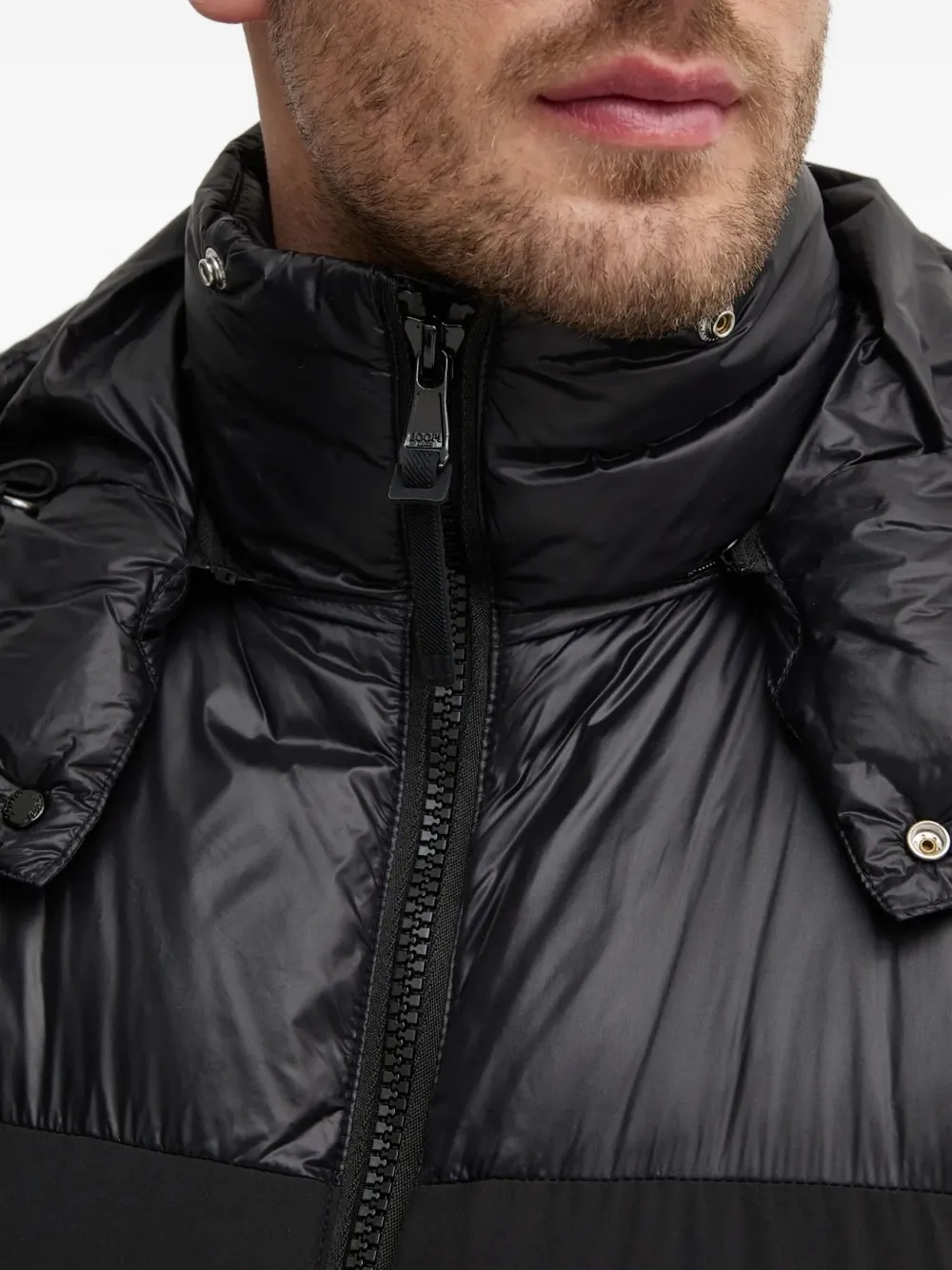 Joop! hooded puffer jacket Zwart