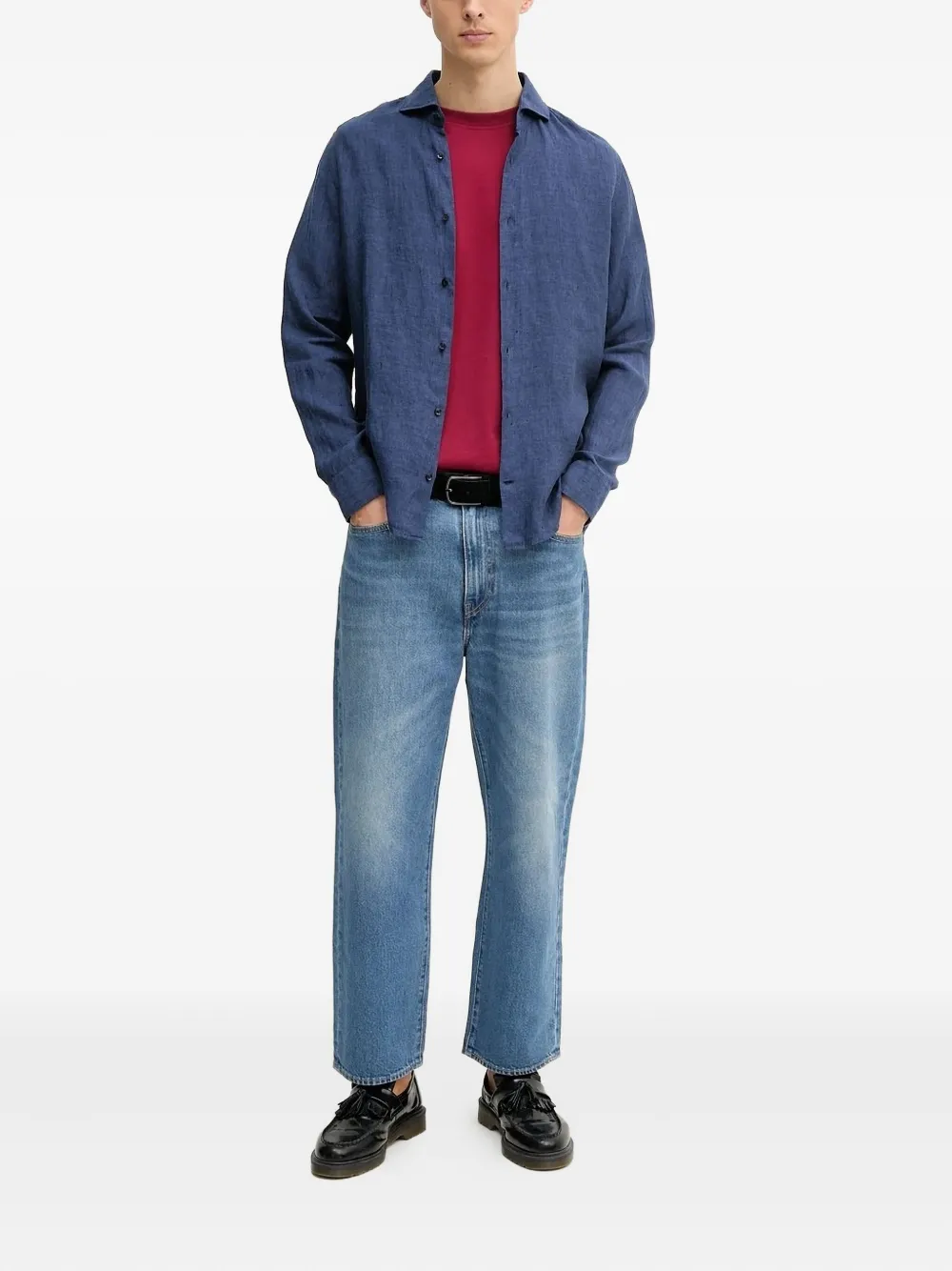 Joop! Linnen overhemd - Blauw