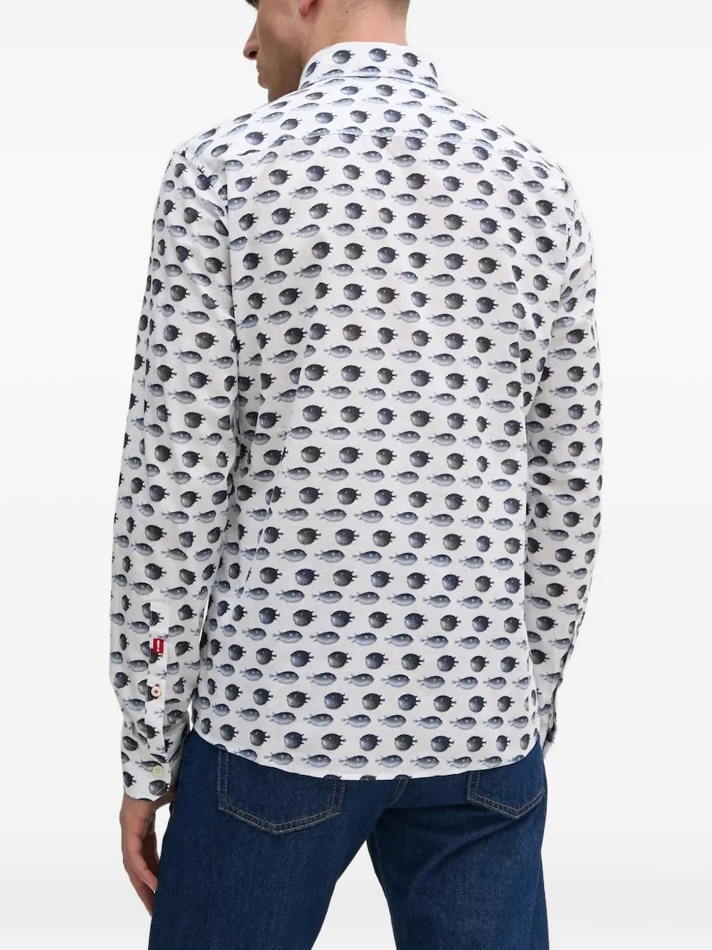 Joop! Overhemd met print Wit