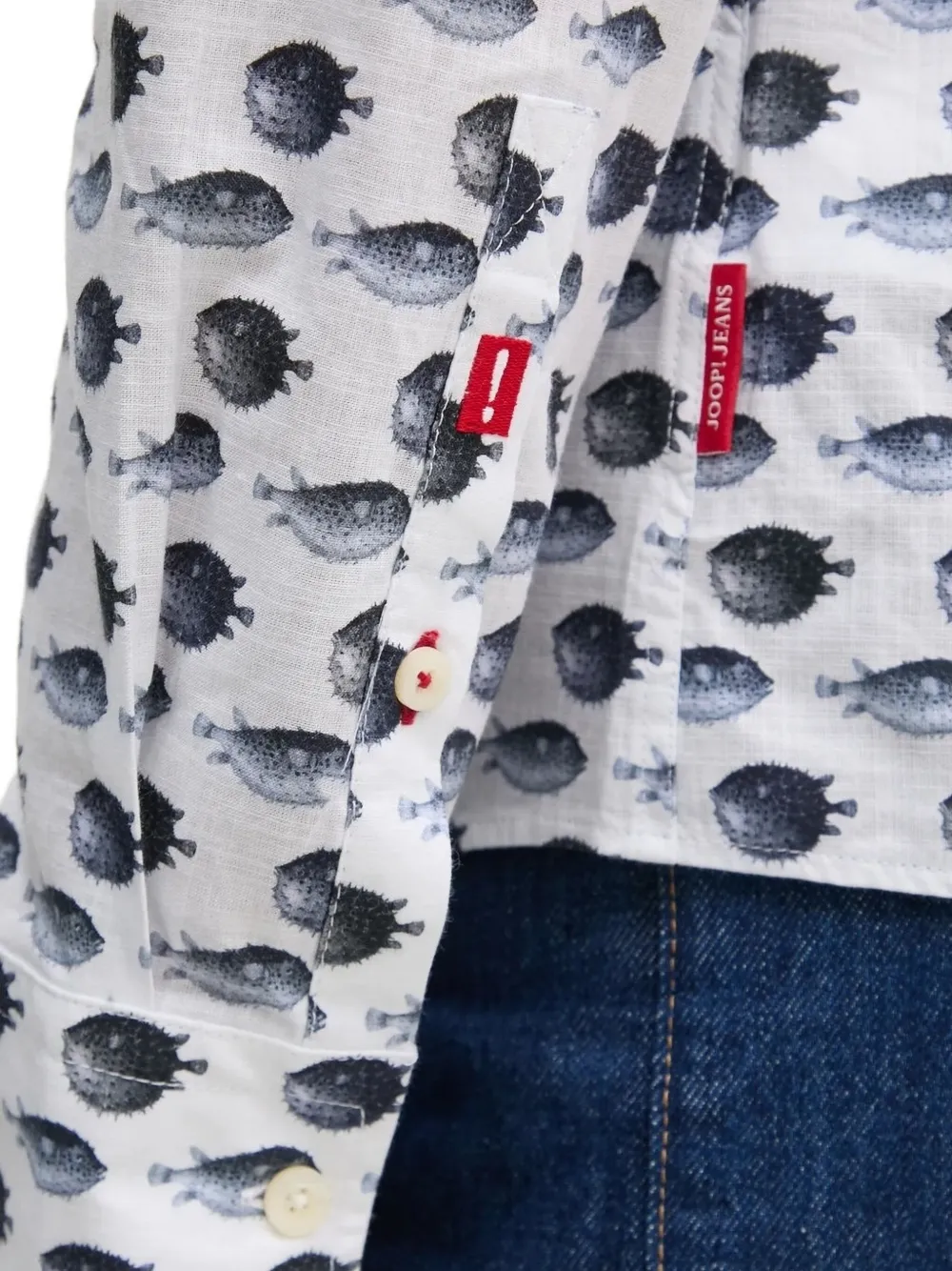 Joop! Overhemd met print Wit