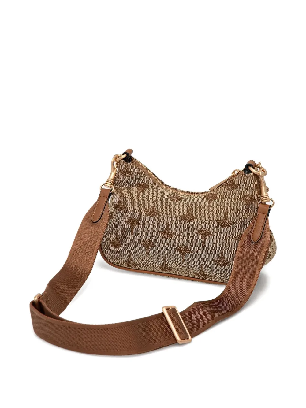 Joop! Aimee schoudertas verfraaid met ketting en monogram - Bruin