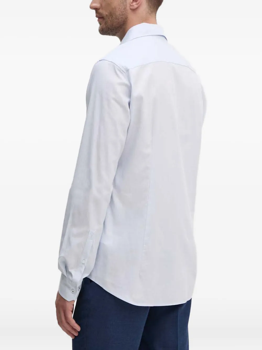 Joop! Overhemd met knoopsluiting en textuur Blauw