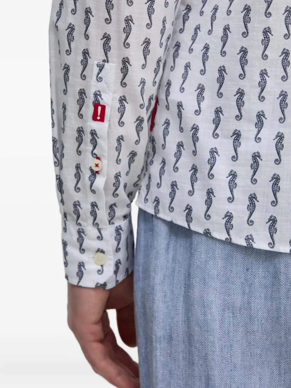 Joop Seahorse-print Shirt In White
