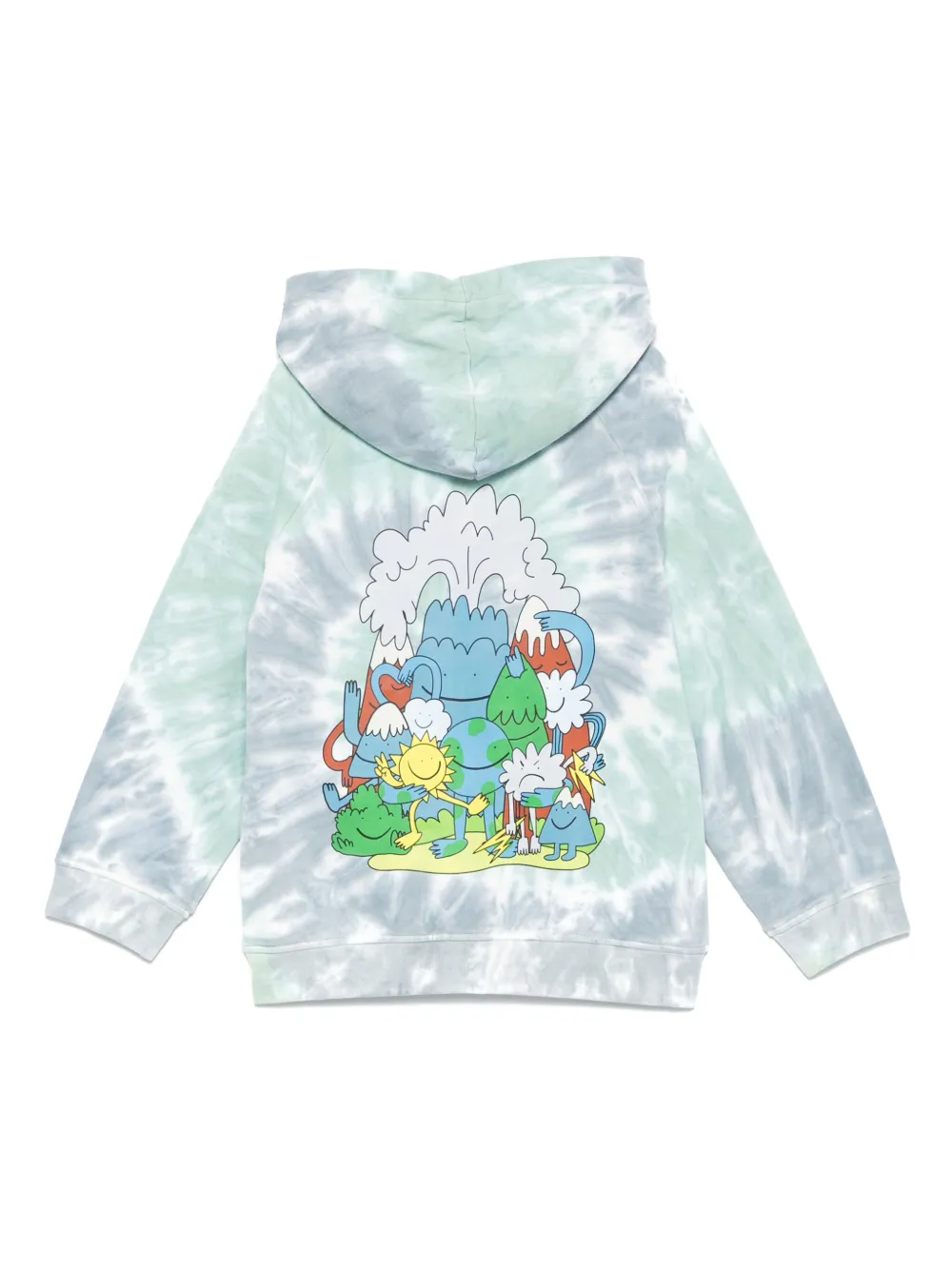 Stella McCartney Kids Hoodie met tie-dye print Blauw