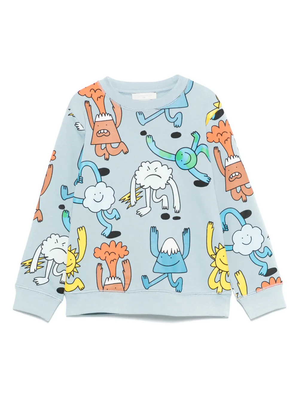 Stella McCartney Kids Sweater met grafische print Blauw