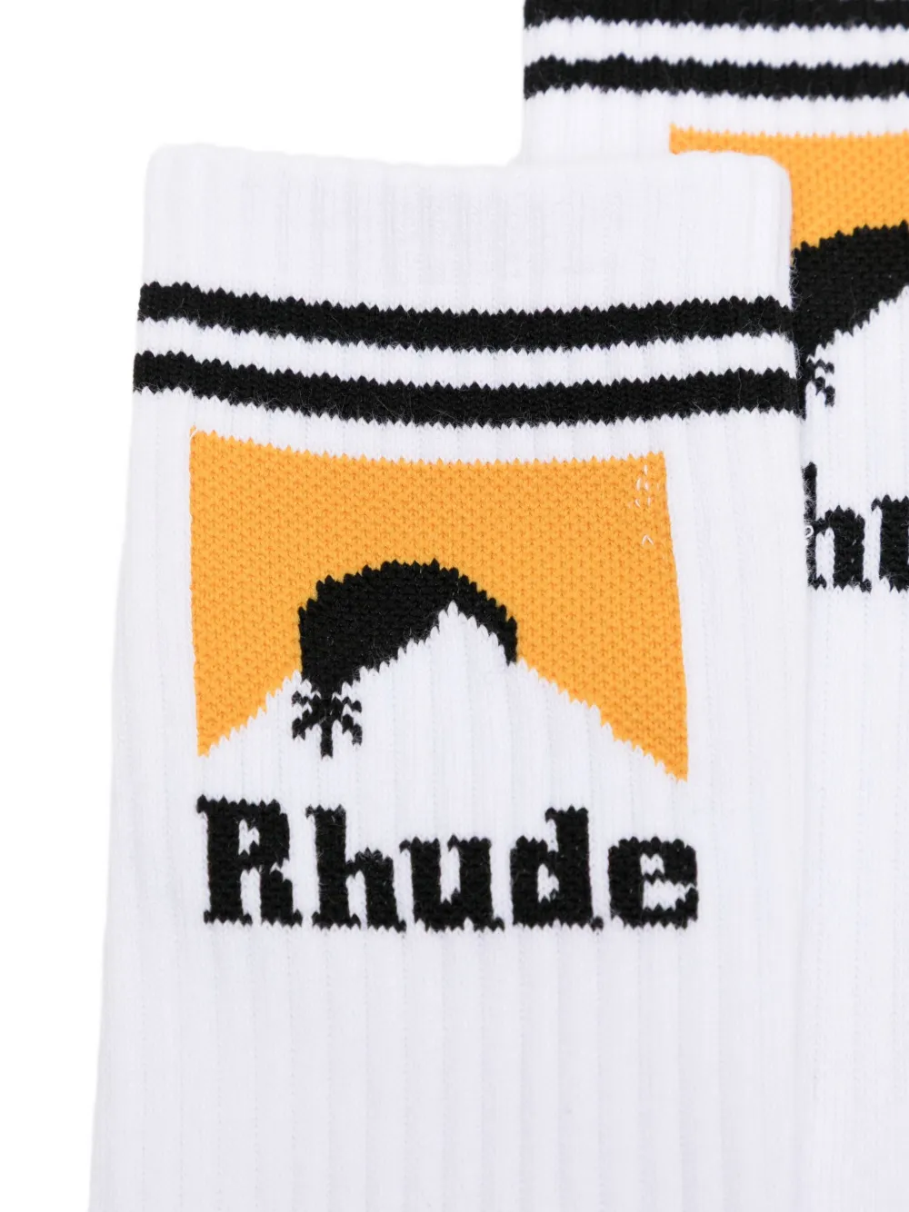 RHUDE intarsia-knit logo socks | Image 2