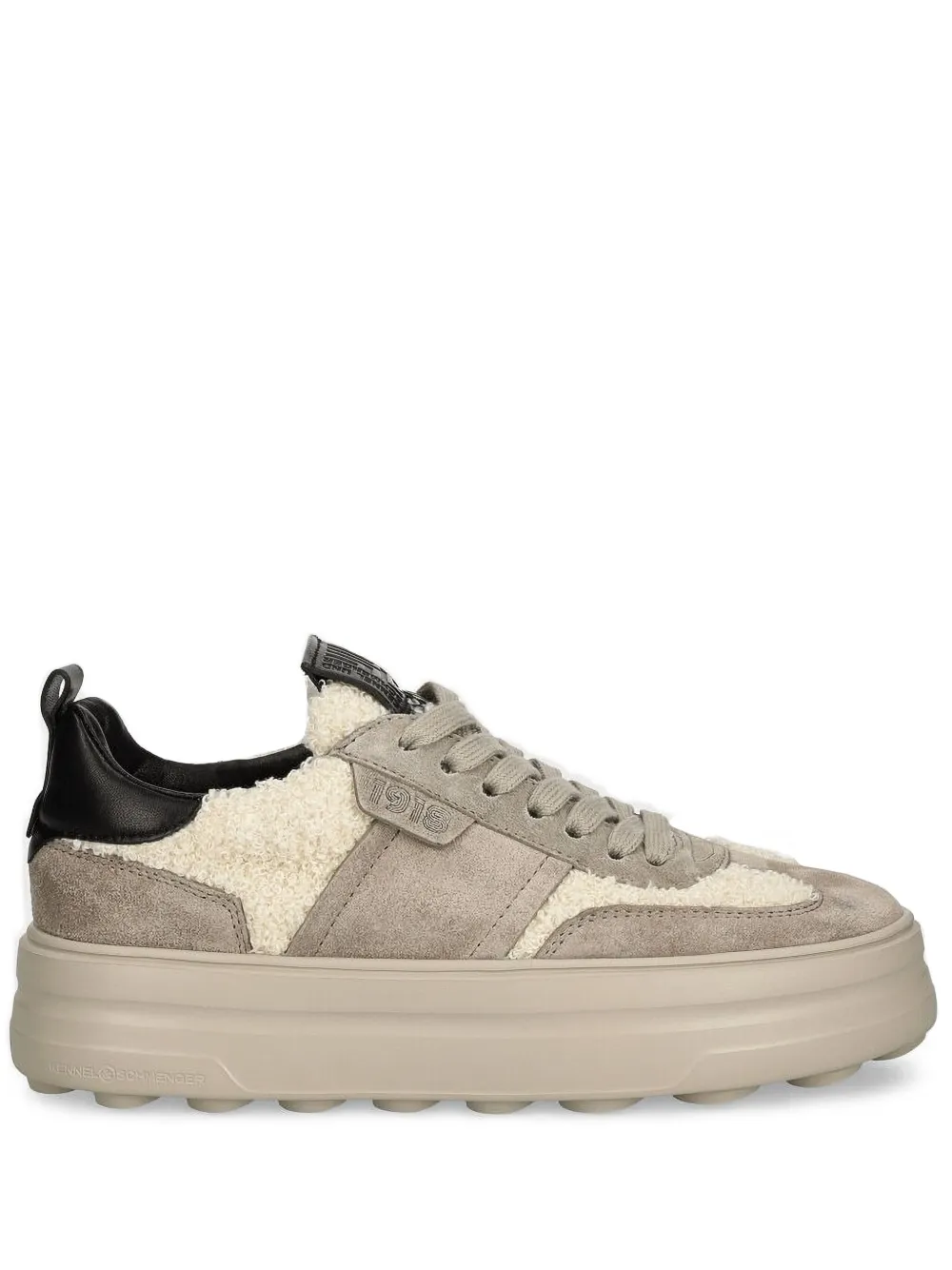 Kennel & Schmenger shearling-panel sneakers Grey