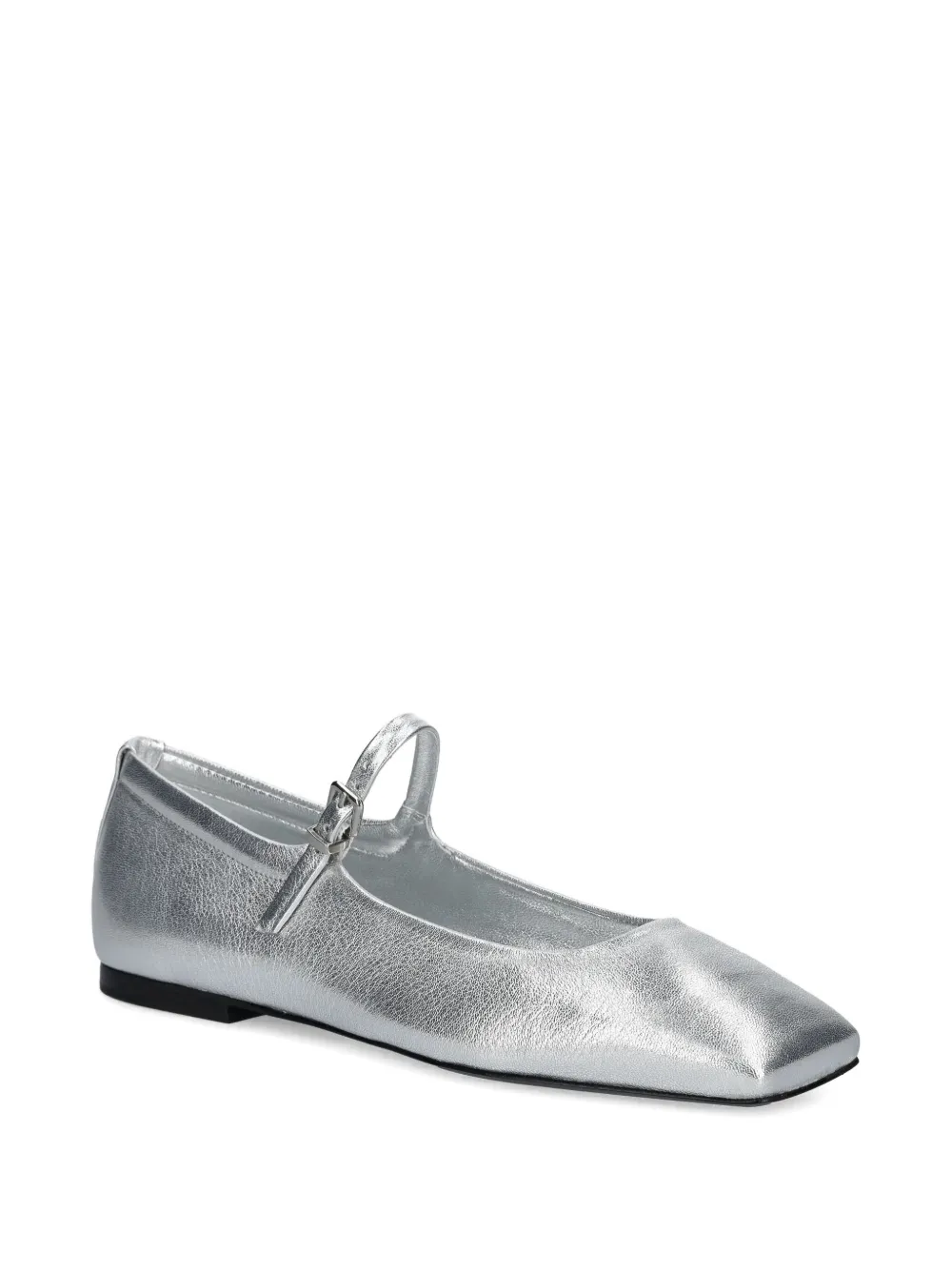 Kennel & Schmenger Ballerina's met vierkante neus en gespbandje Zilver