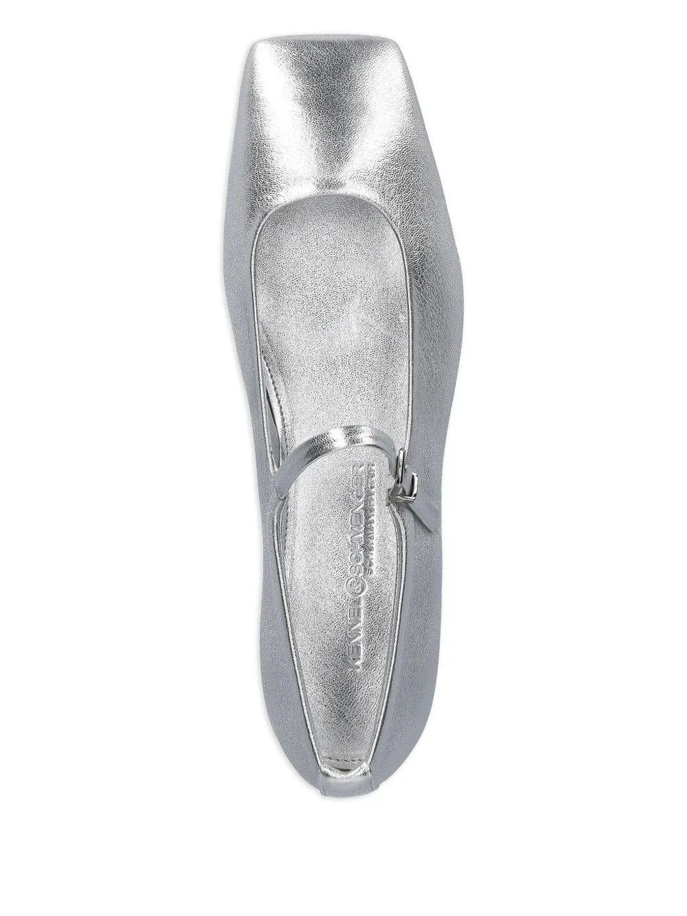 Kennel & Schmenger Ballerina's met vierkante neus en gespbandje Zilver
