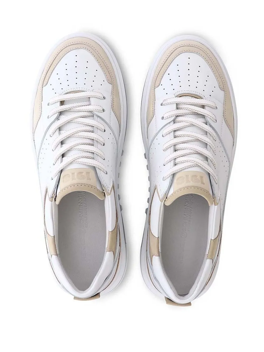 Kennel & Schmenger Sneakers met leren vlakken Wit