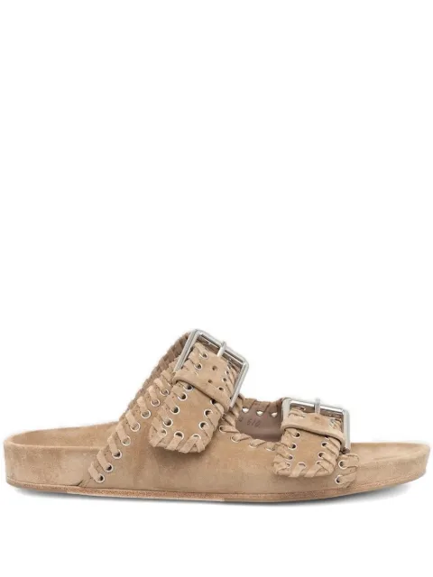Kennel & Schmenger braided-suede buckle sandals