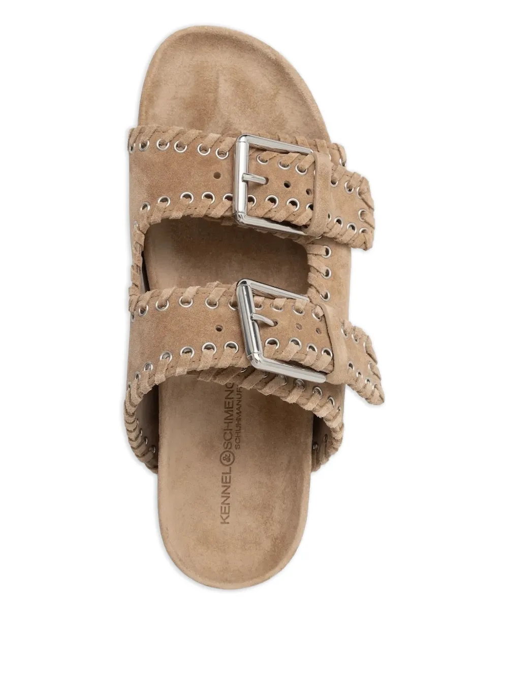 Kennel & Schmenger Sandalen met gevlochten suède gesp Bruin