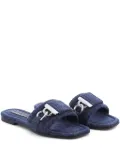 Kennel & Schmenger denim flat sandals - Blue