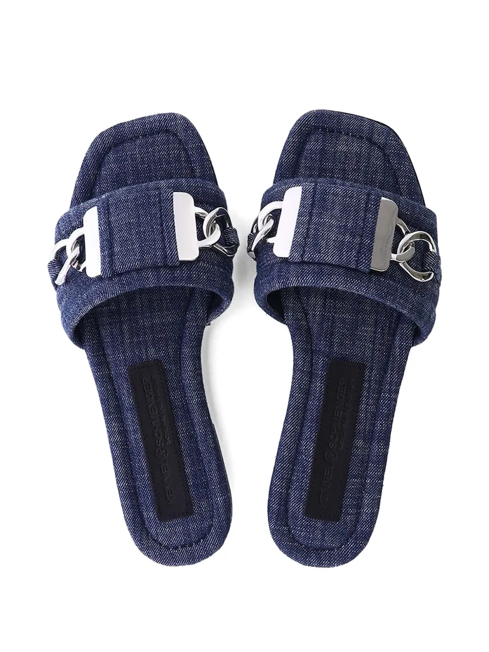 Kennel & Schmenger denim flat sandals Blue
