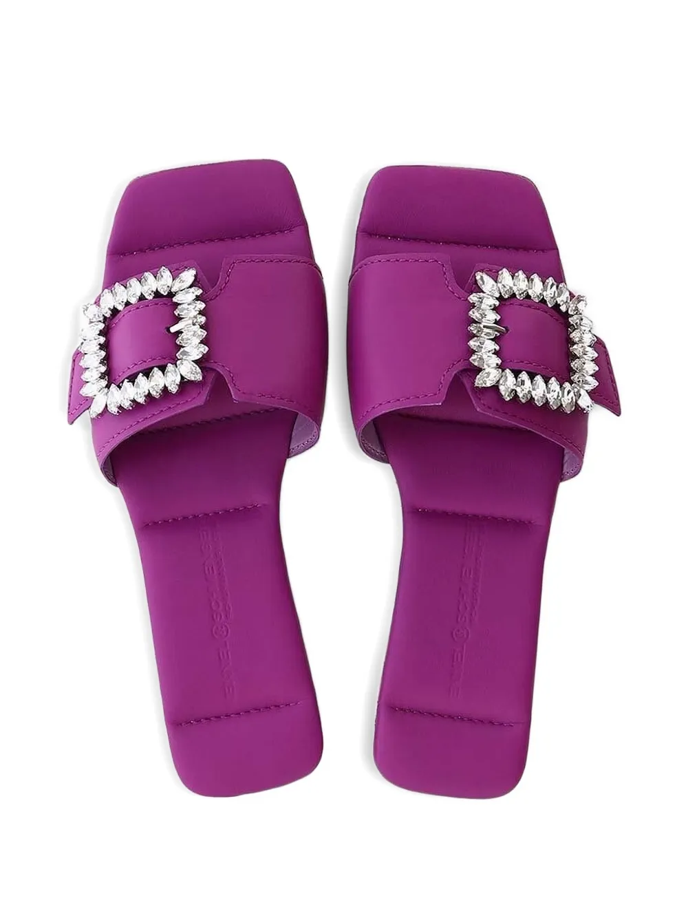 Kennel & Schmenger Crystal-embellished Buckle Sandals In Purple