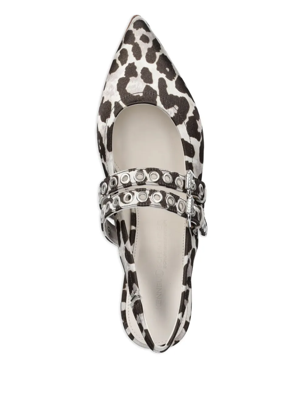 Kennel & Schmenger Greta double-buckle flats White