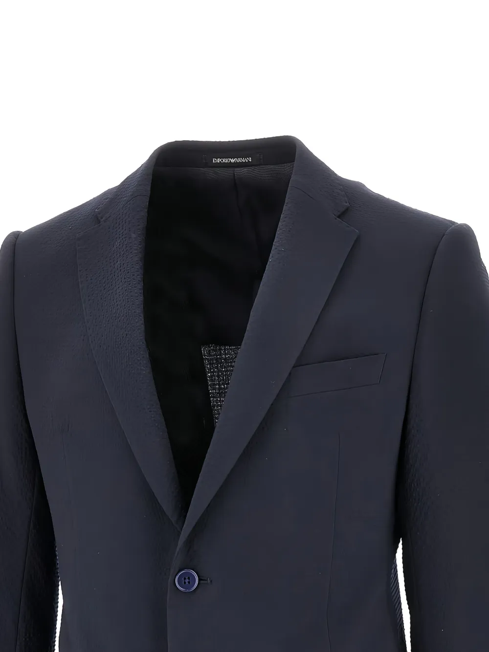 Emporio Armani single-breasted suit Blauw