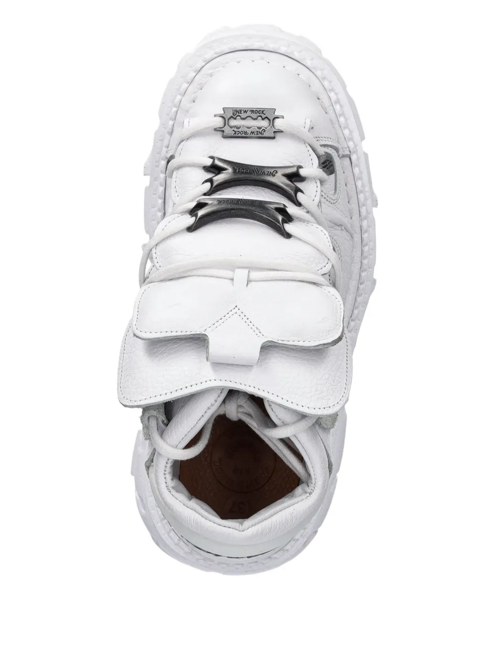 NEW ROCK platform lace-up sneakers White