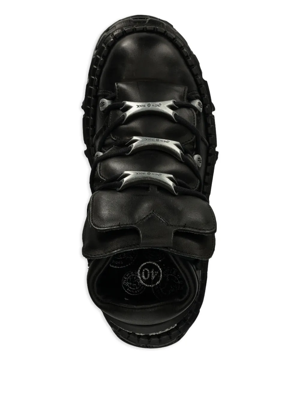 NEW ROCK lace-up platform sneakers Black