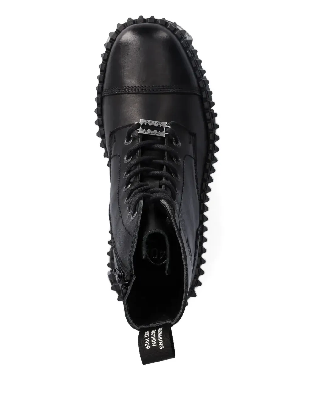 NEW ROCK M-WALL083CCT-S9 lace-up platform boots Zwart