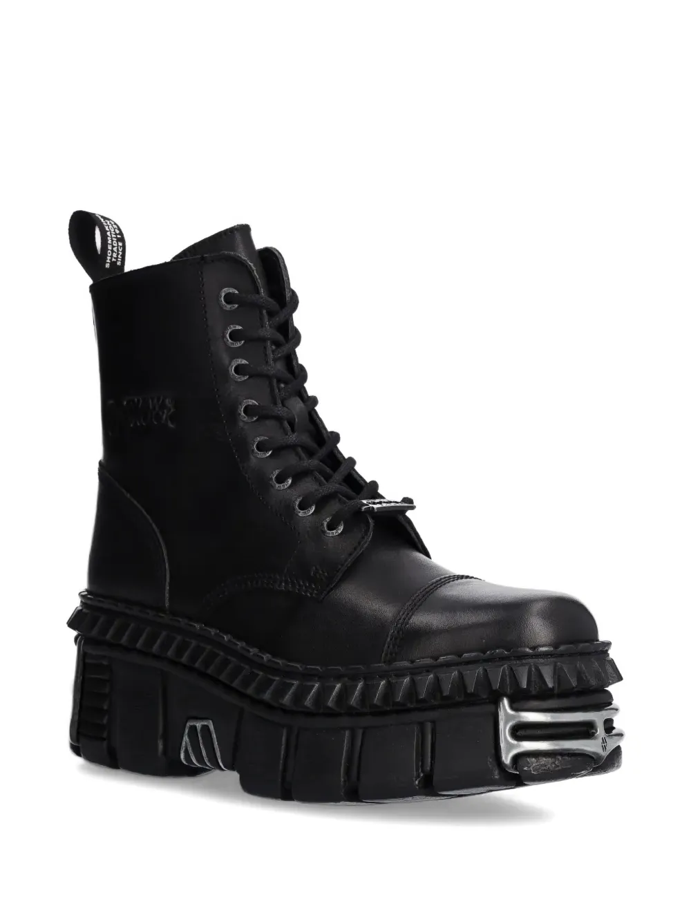 NEW ROCK M-WALL083CCT-S9 lace-up platform boots Zwart