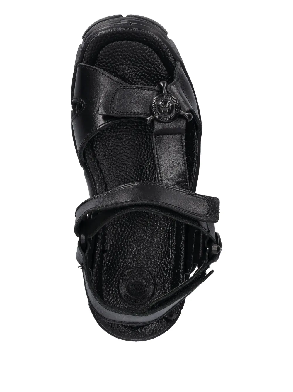 NEW ROCK touch-strap platform sandals Zwart