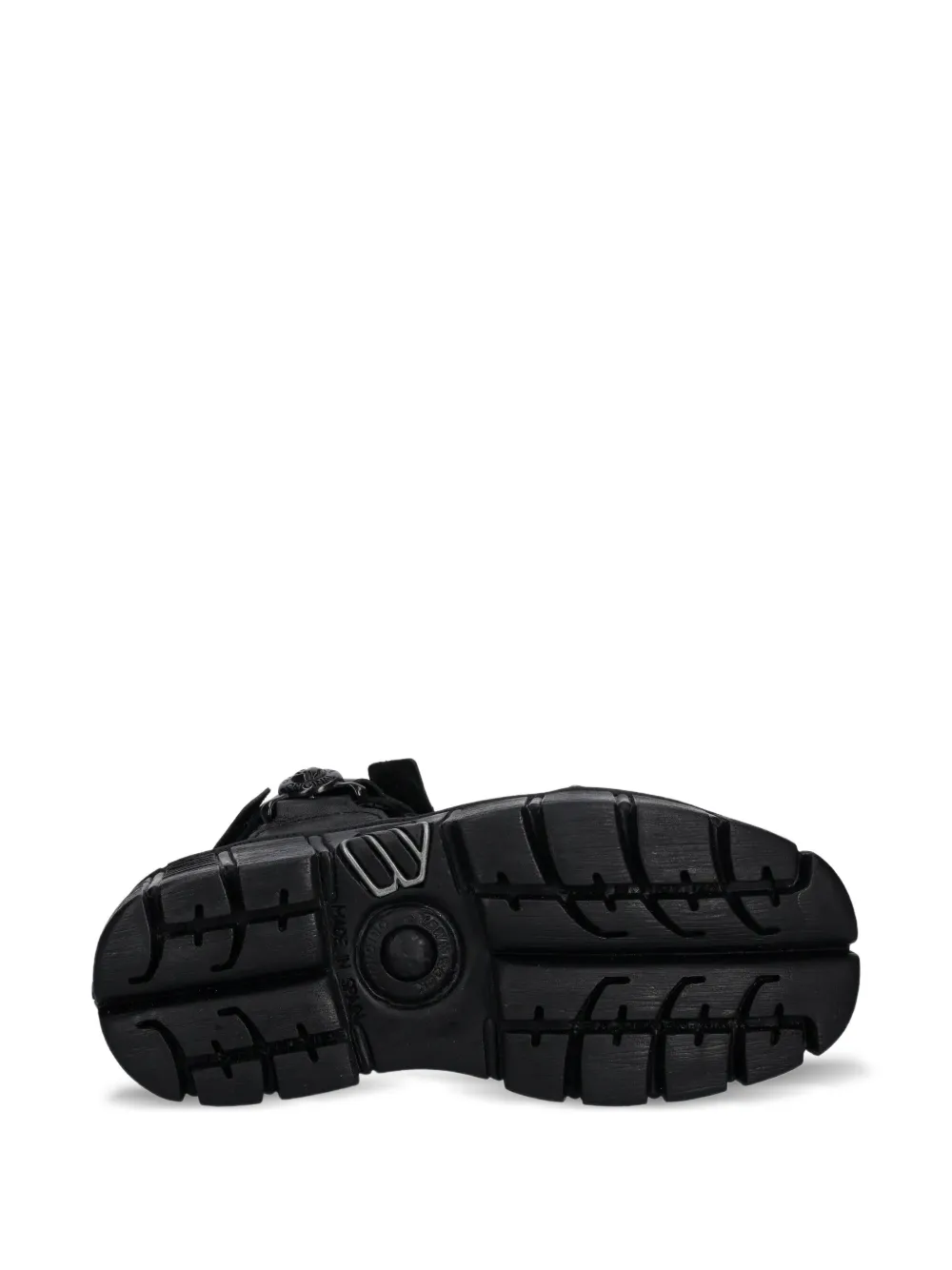 NEW ROCK touch-strap platform sandals Zwart