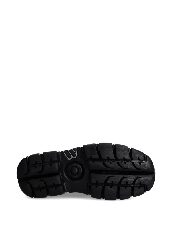 NEW ROCK Metallic M-120N-S26 lace-up Platform Sneakers | Black