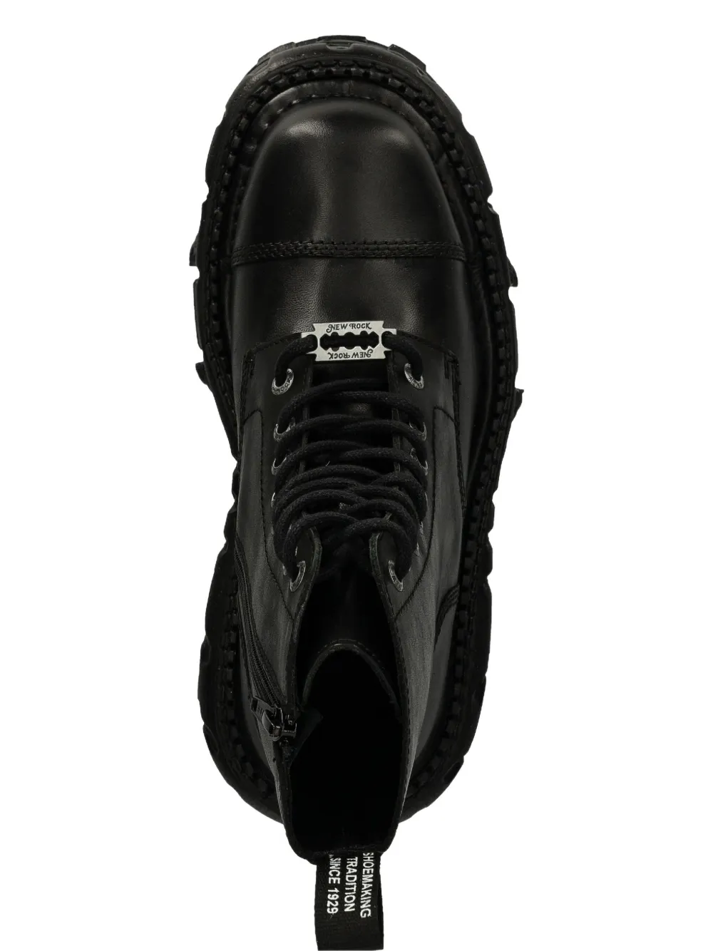 NEW ROCK lace-up platform boots Black