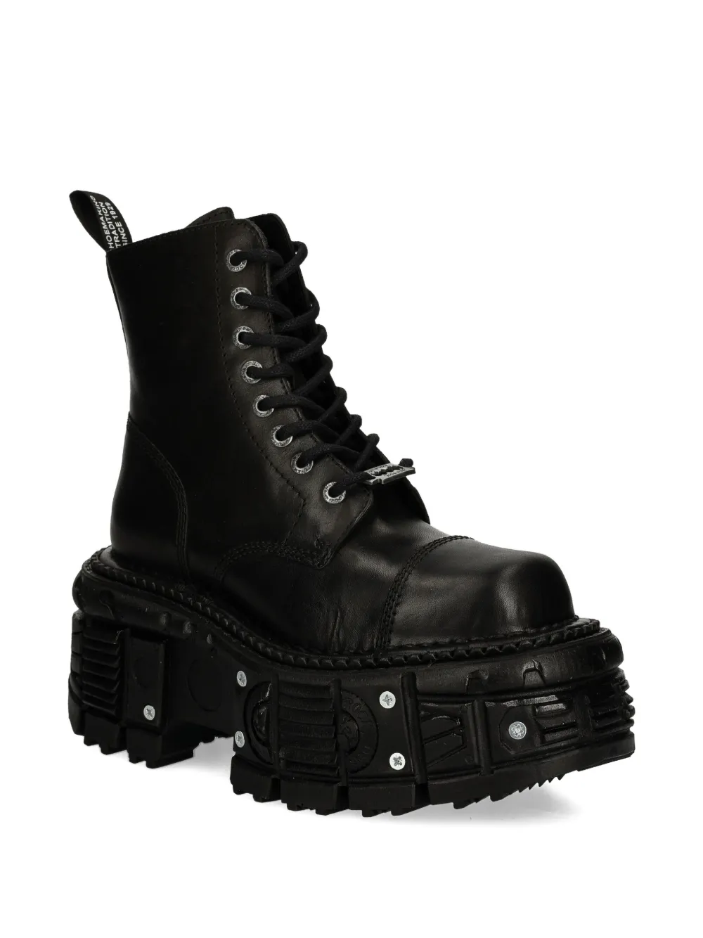 NEW ROCK lace-up platform boots Black