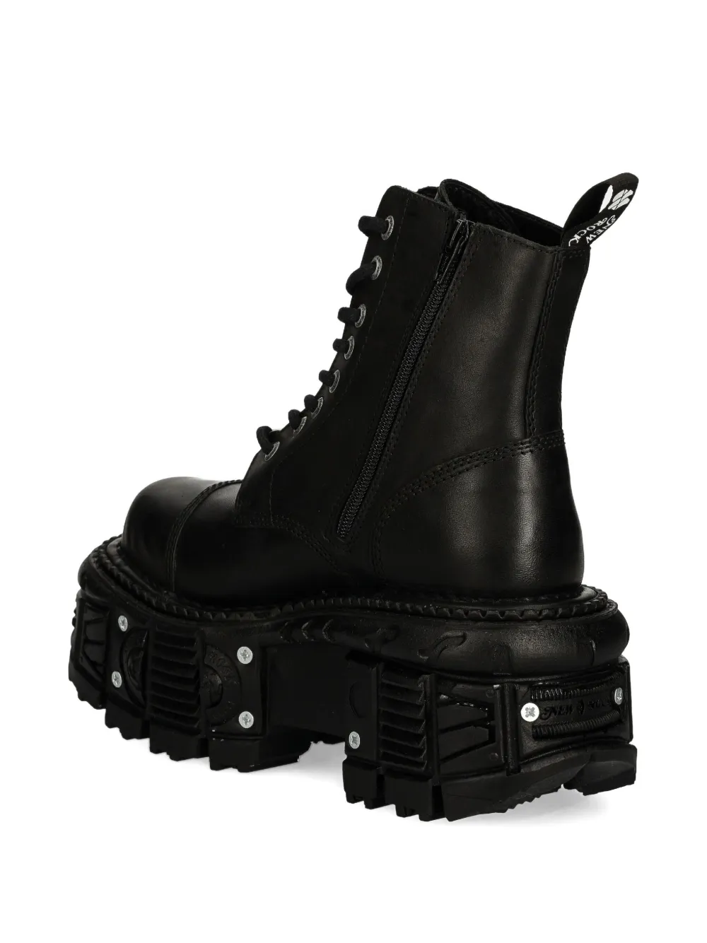 NEW ROCK lace-up platform boots Black