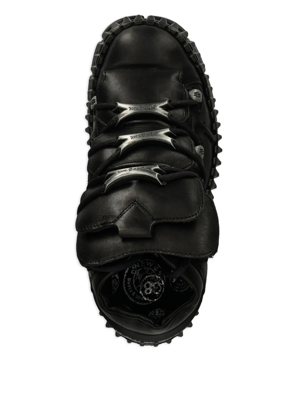 New Rock M-wall106-s13 Lace-up Platform Sneakers In Black