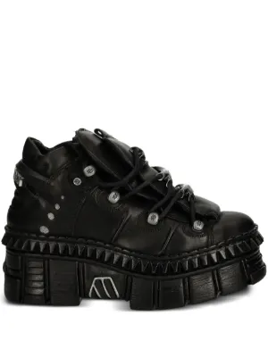 Rabanne x New Rock レザーブーツ | ブラック | FARFETCH JP