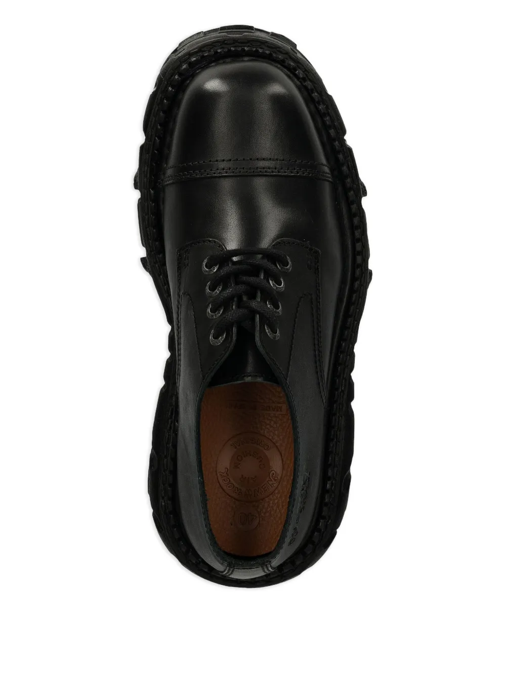 NEW ROCK 60mm lace-up platform shoes Black